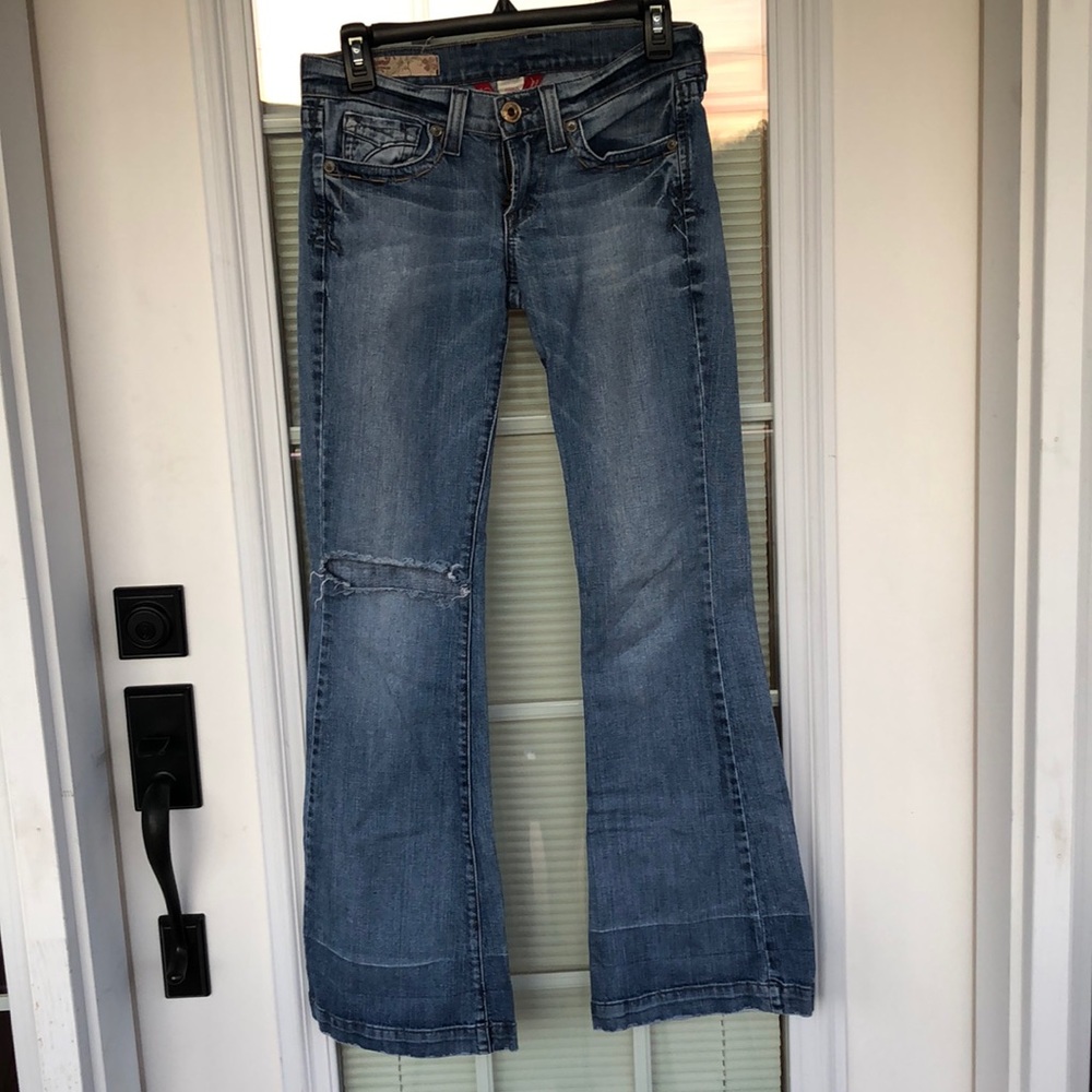 Lucky Brand Zoe Avalon Jean 0/25 Flare Wide Leg